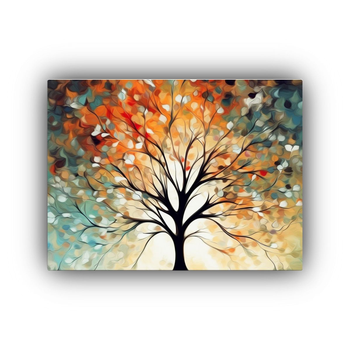 GENERICO - Pinturas Abstractas De árboles De Otoño En Exposición De  120x80cm