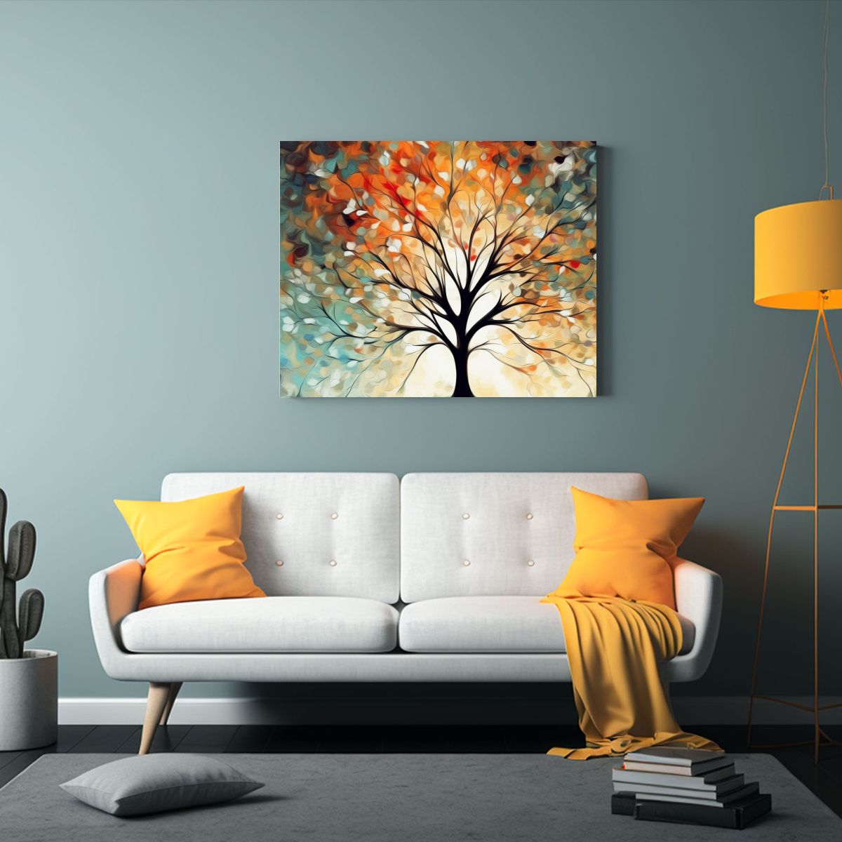 GENERICO - Pinturas Abstractas De árboles De Otoño En Exposición De  120x80cm