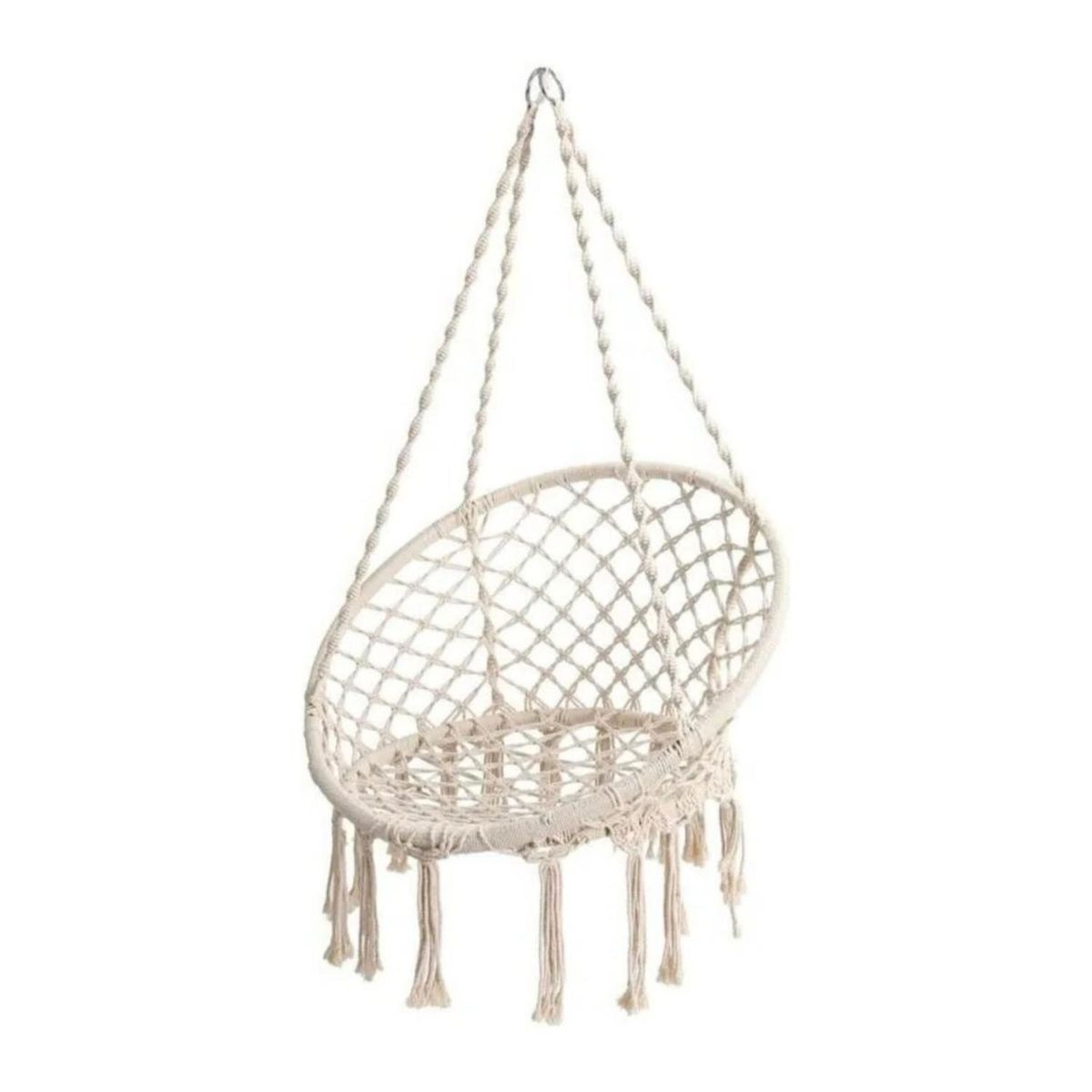 IMPORTCLICK - Hamaca Silla Columpio Algodón Blanco 80 x 70 CM