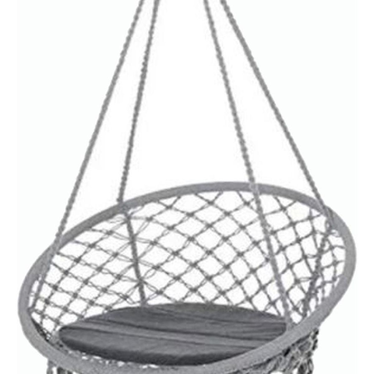 IMPORTCLICK - Hamaca Silla Columpio Algodón Gris 80 x 70 CM