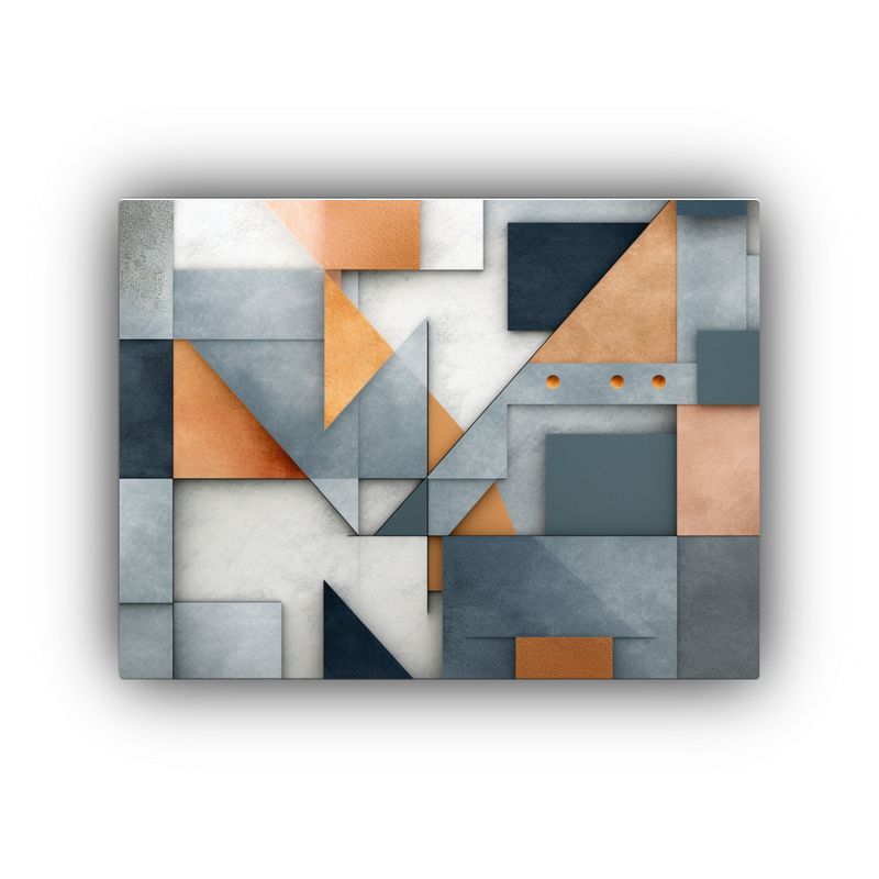 GENERICO - Pinturas Decorativas En Tonos Actuales Geometría Simple Gri 120x80cm