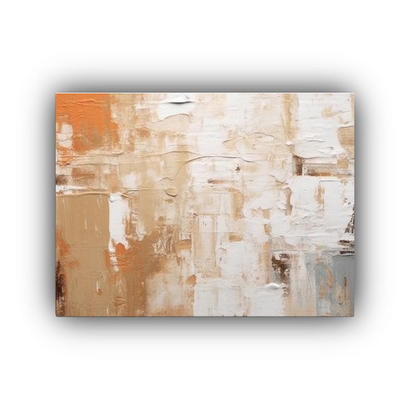 GENERICO - Pintura Abstracta En Lino Blanco Arte De Pared Abstracto 120x80cm