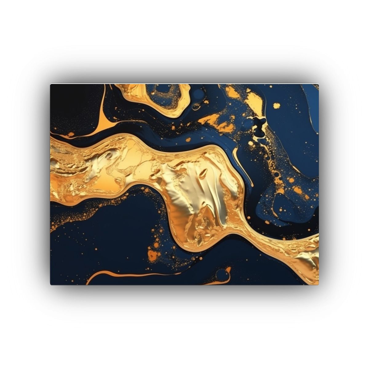 GENERICO - Fondo Líquido Dorado Abstracto Urbano AI Creado Con Arte De 120x80cm