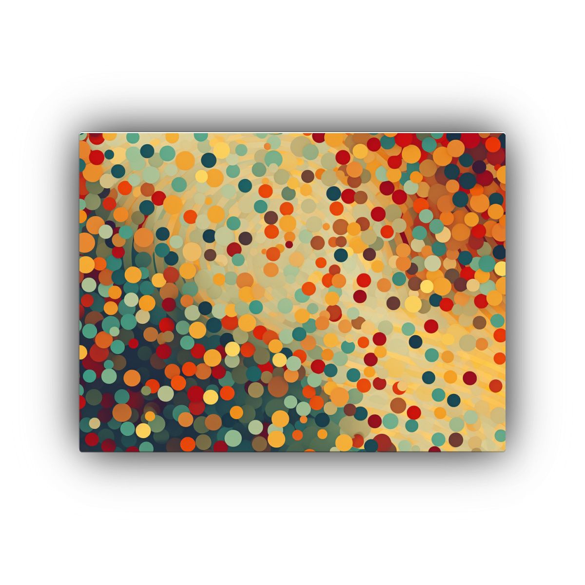 GENERICO - Arte De Pared Imagen Figuras Con Patrón Circular Amarillo  120x80cm