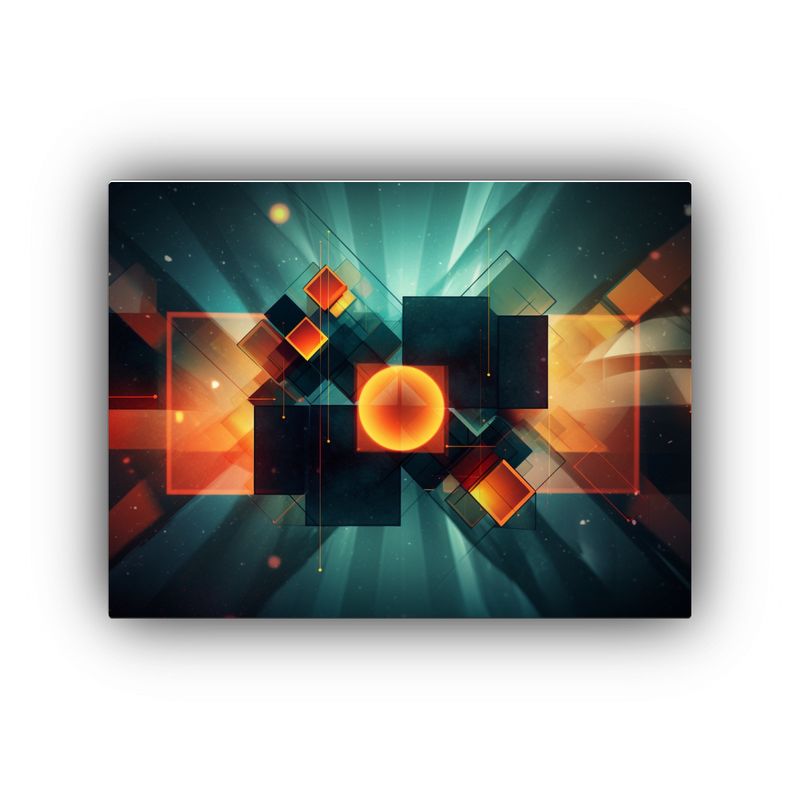 GENERICO - Cuadro Tela Vintage Moderno Patrón Abstracto Inspirado En  120x80cm