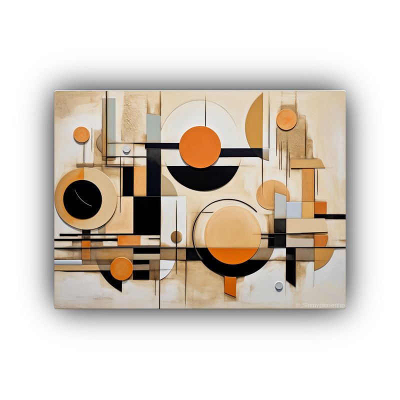 GENERICO - Cuadro Abstracto Inspirado En Arte Zen Y Modernismo Diseño 120x80cm