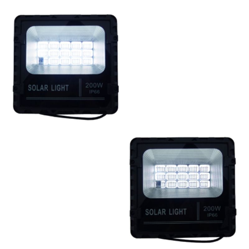 GENERICO - PROYECTOR SOLAR LED 200W CON PANEL 15