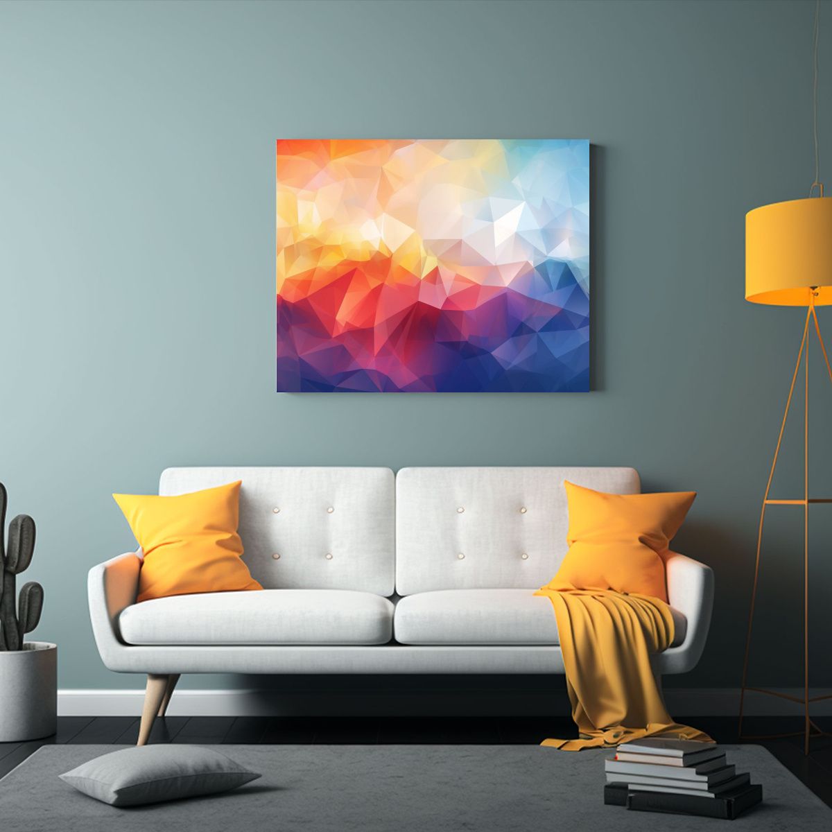 GENERICO - Banner Abstracto Poligonal De Alta Resolución Para Decoraci 120x80cm