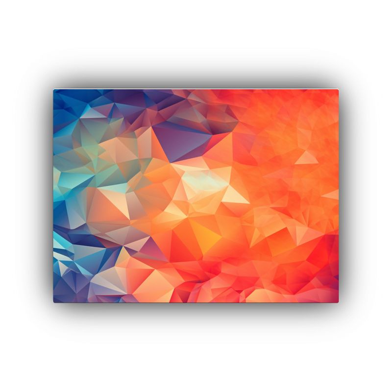 GENERICO - Fondo De Arte Abstracto Multicolor Decorativo Canva Triangul 120x80cm
