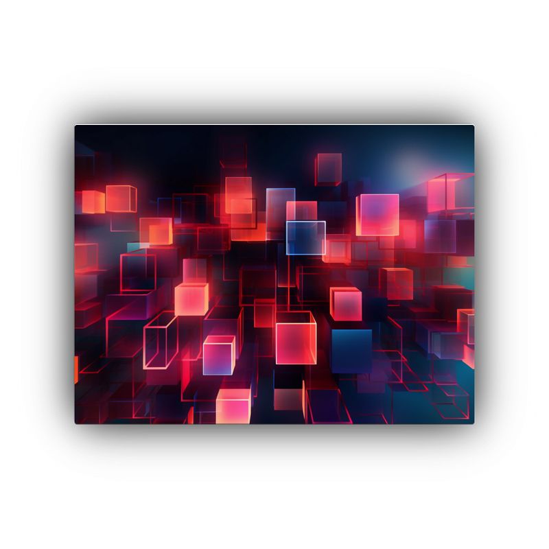 GENERICO - Pintura Abstracta Geométrica Con Formas Y Líneas Variadas 120x80cm