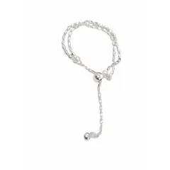 ELBAULDEJUMA - Anillo ajustable plata fina ley S925 chapado oro blanco 18kl