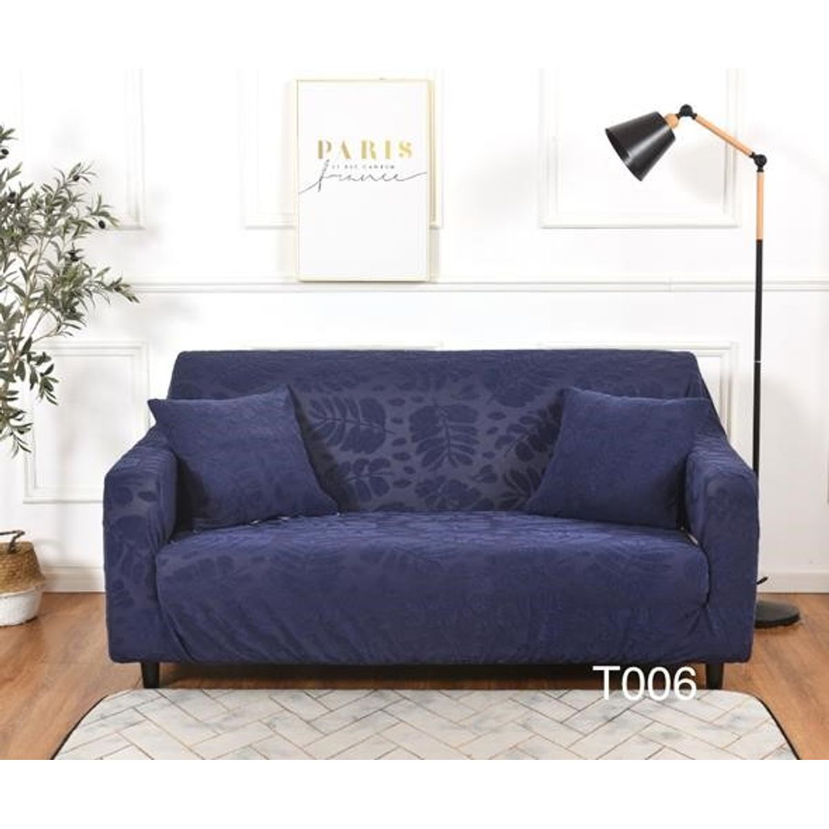 ANGELES DEL HOGAR - Funda  Para Sillón Sofá 1 Cuerpo con Diseño De Hoja