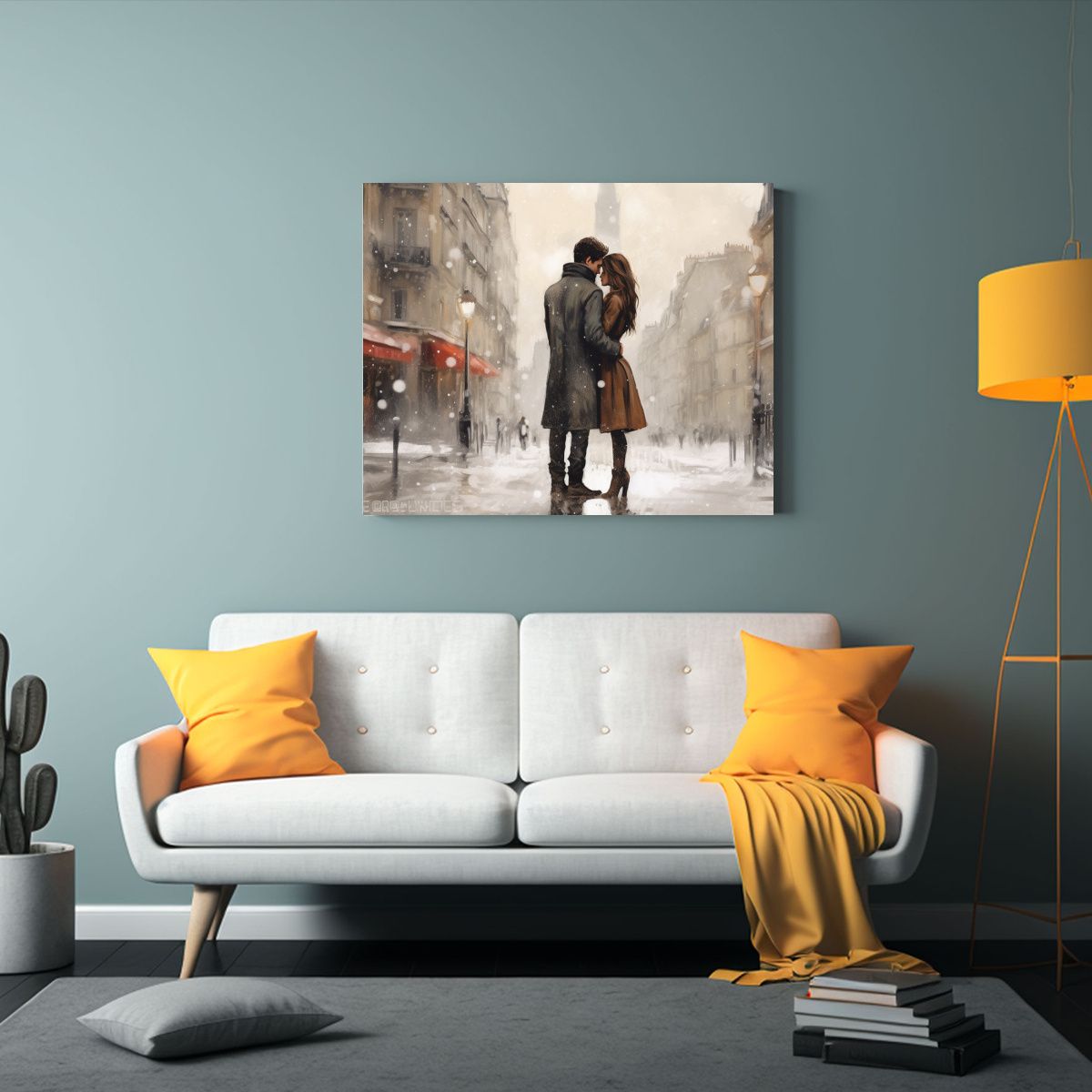 GENERICO - Cuadro En Bastidor Inspiración Bonita En El Invierno Romá 120x80cm