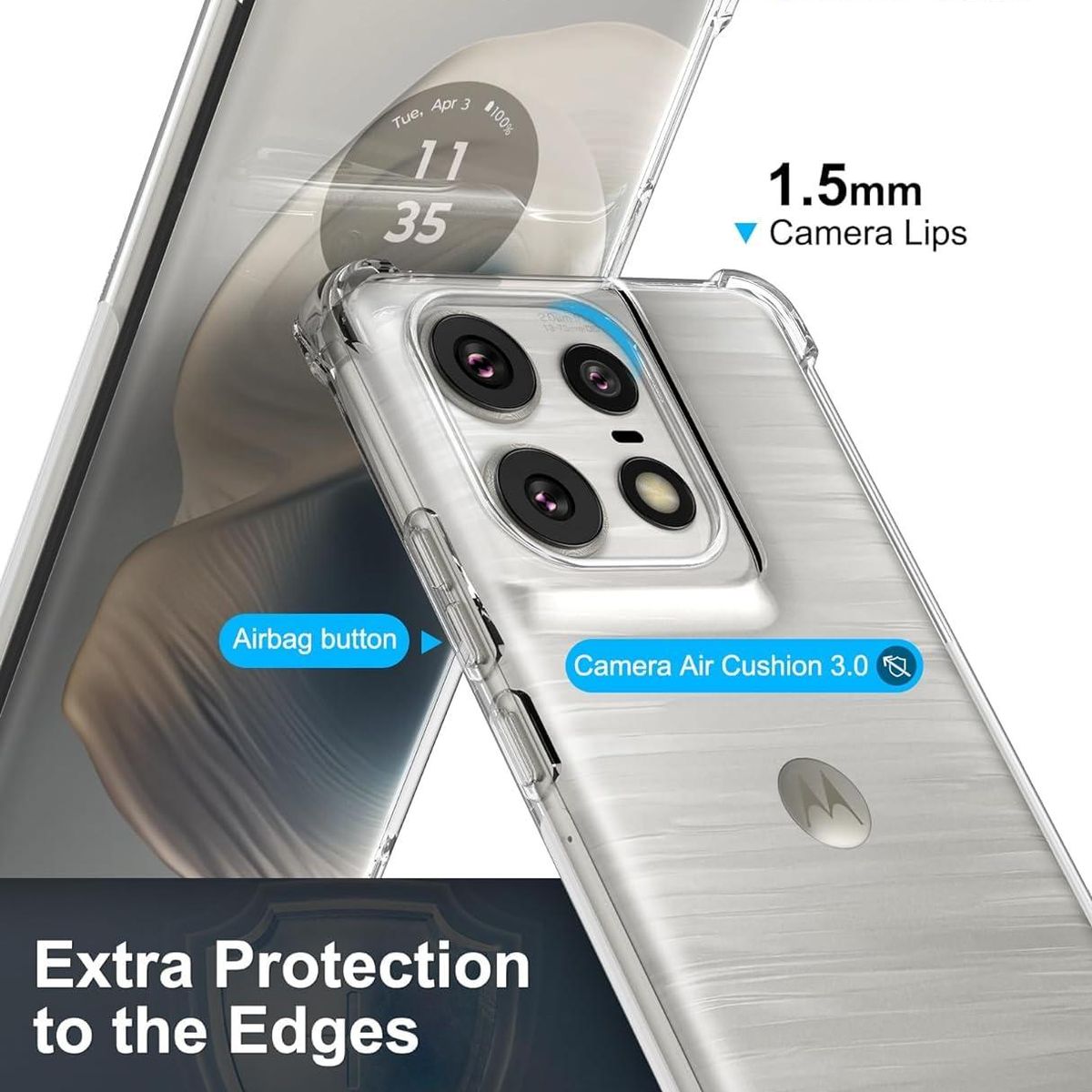 GENERICO - Carcasa Antishock para Moto Edge 50 Pro 5g - Agua