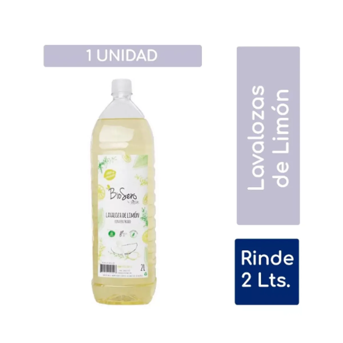 BIOSENS - Lavalozas Limón Biodegradable 2L Biosens