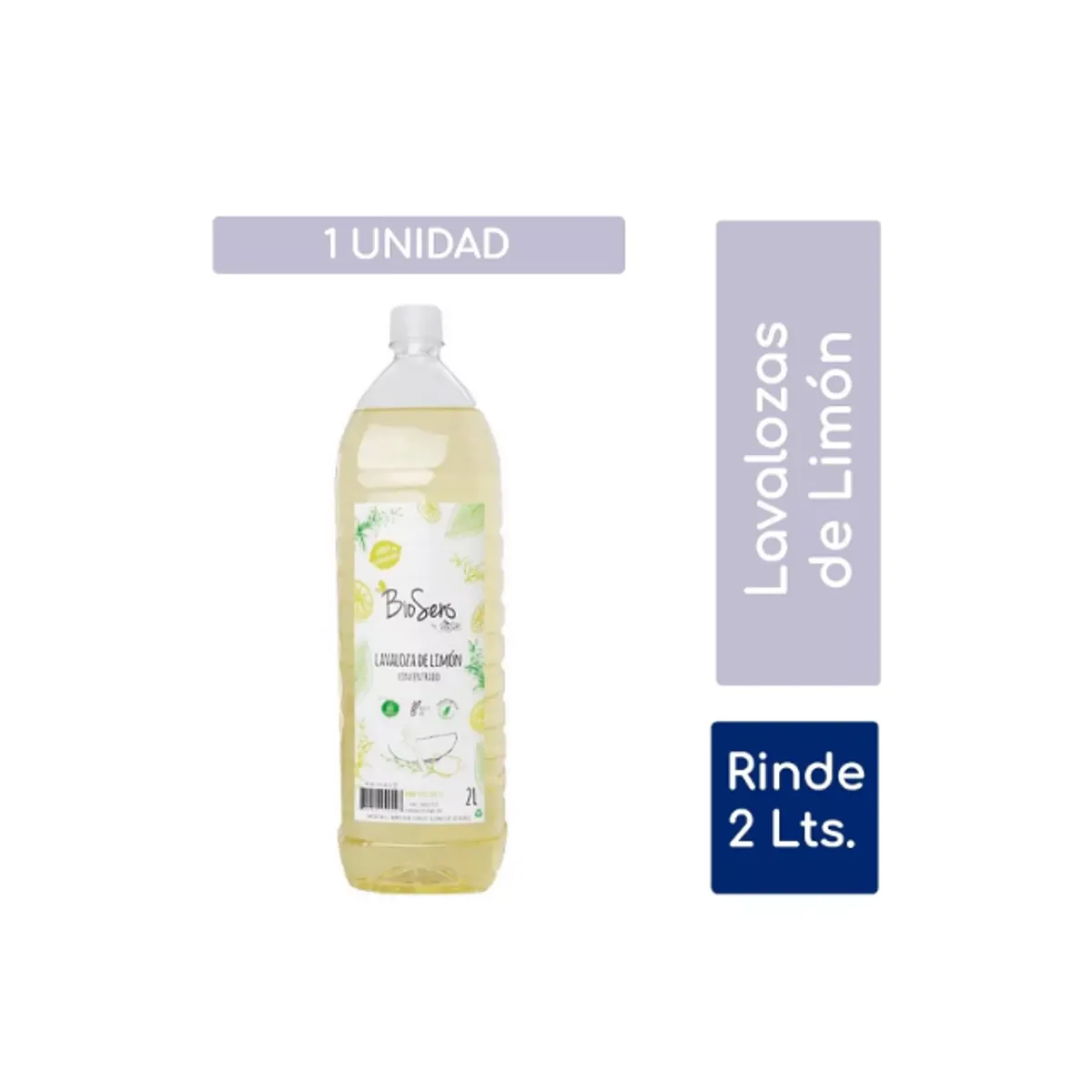 BIOSENS - Lavalozas Limón Biodegradable 2L Biosens