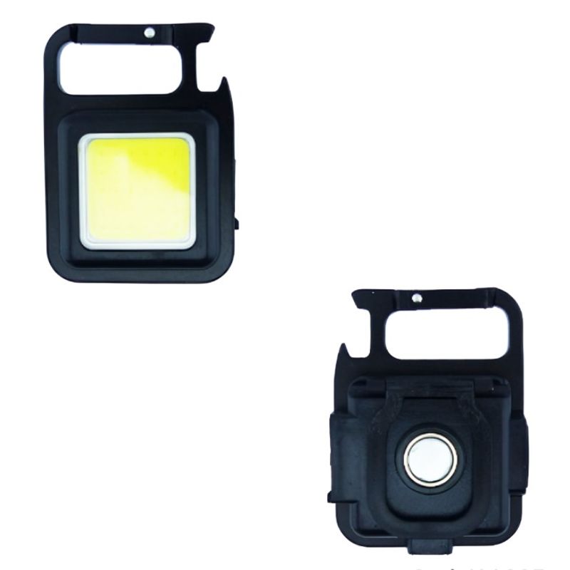 OEM - LINTERNA 1 LED COB METAL TIPO LLAVERO CON IMAN