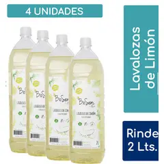BIOSENS - Pack 4 Lavalozas Limón Biodegradable 2L