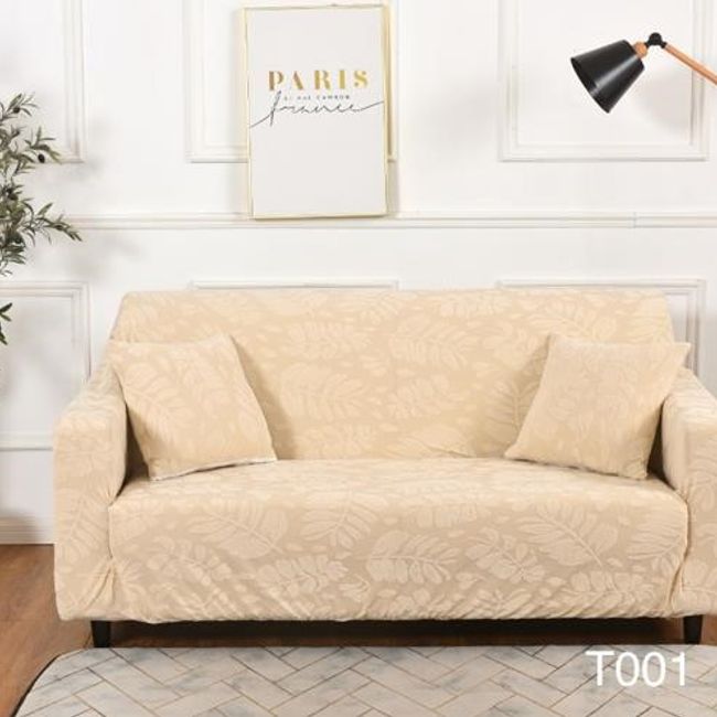 ANGELES DEL HOGAR - Funda  Para Sillón Sofá 3 Cuerpo con Diseño De Hoja