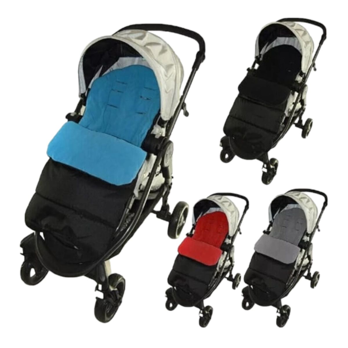 GENERICO - Saco Para Coche Bebé Impermeable Forro Polar Térmico AZUL