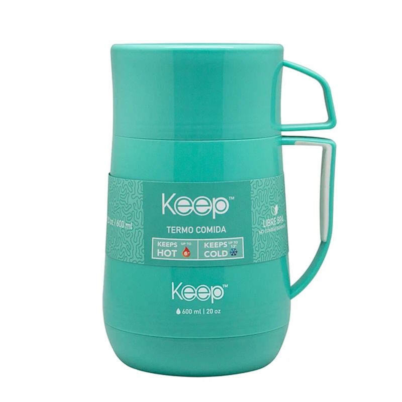 KEEP - Termo Comida Acero Inoxidable 600 Ml Keep Turquesa