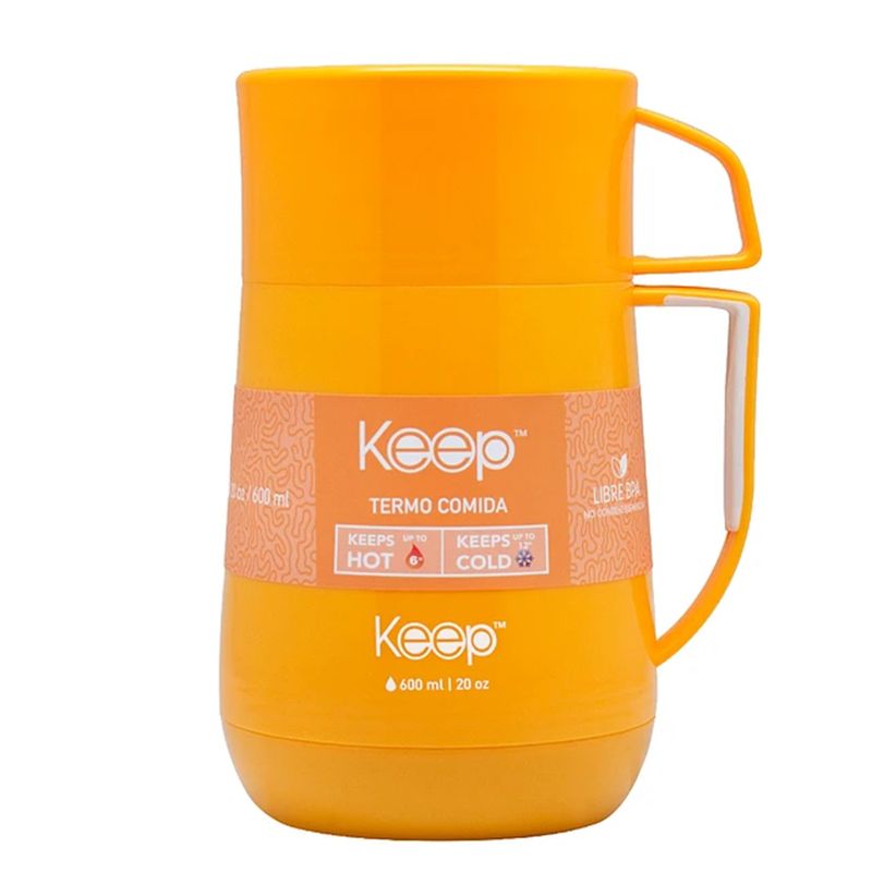 KEEP - Termo Comida Acero Inoxidable 600 Ml Keep Amarillo