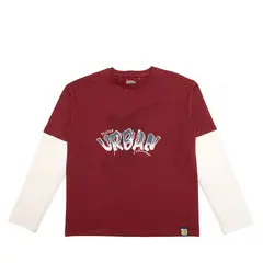 BUBBLE GUMMERS - Polera Manga Larga Niño Bubblegummers Lucas Borgoña
