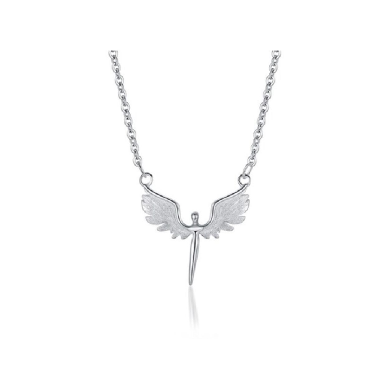 ELBAULDEJUMA - Colgante Alas Angel Plata 925 Paz Amor Chapado Oro Blanco