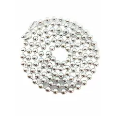 ELBAULDEJUMA - Cadena Larga Esferas Pelotas Plata Fina 925 Minimalista Lujo