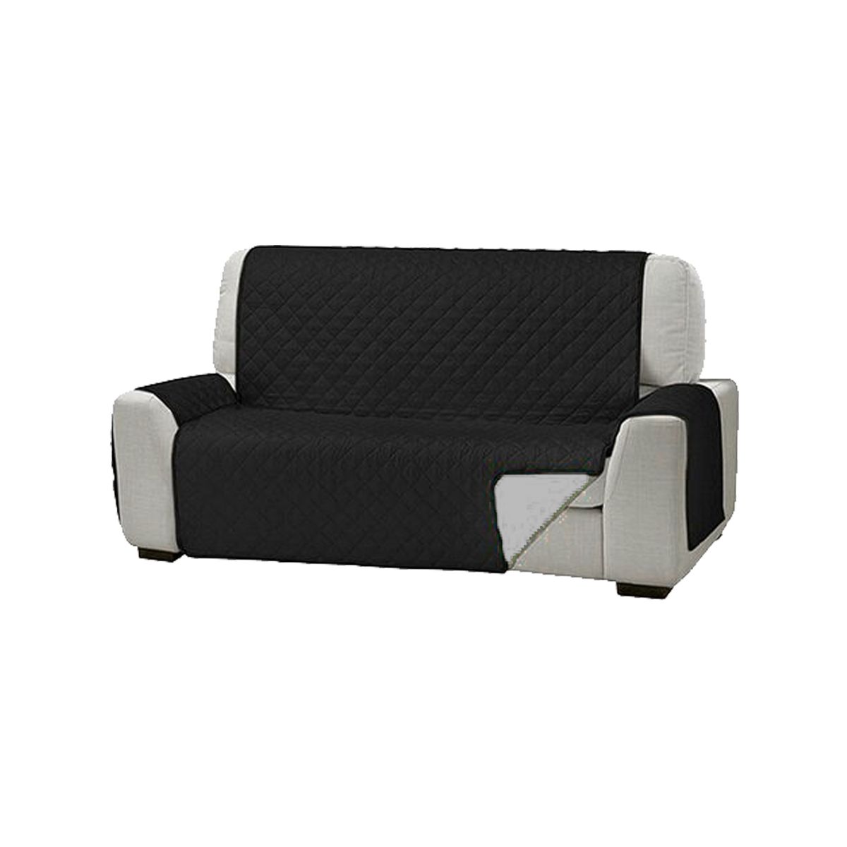 IMPORTCLICK - Funda Cobertor Protector Sofá Sillón 3 Cuerpos Negro