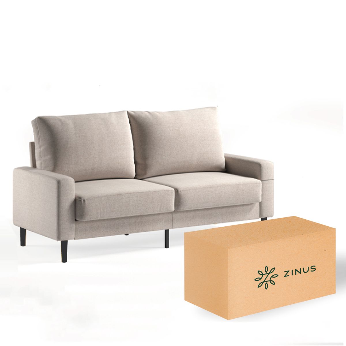 ZINUS - Sofá Colton Zinus 3 cuerpos beige