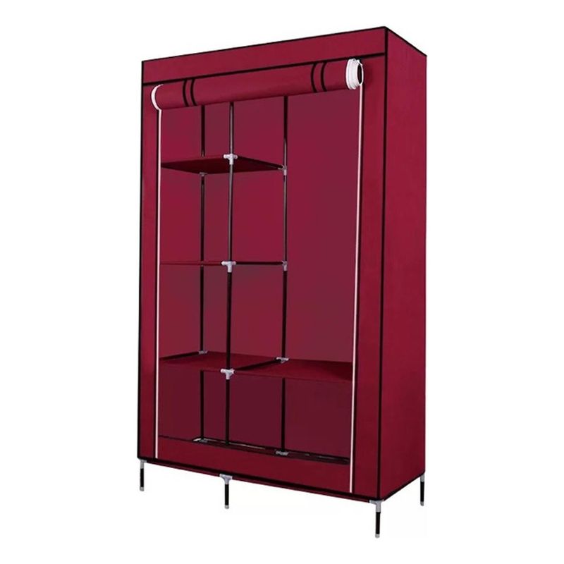 IMPORTCLICK Closet Organizador Armable de Tela 2 Cuerpos Wine Red 175 ...