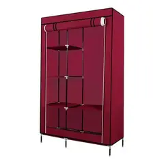 IMPORTCLICK - Closet Organizador Armable de Tela 2 Cuerpos Wine Red 175 cm