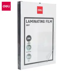 DELI - Película Laminadora Transparente A4 125 Micras 100pcs