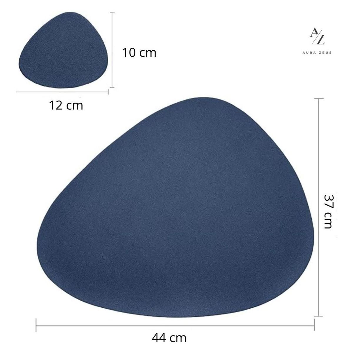 AZ AURAZEUS - Set 4 Individuales + 4 Posavasos Impermeables Antimanchas 2 en 1 Az