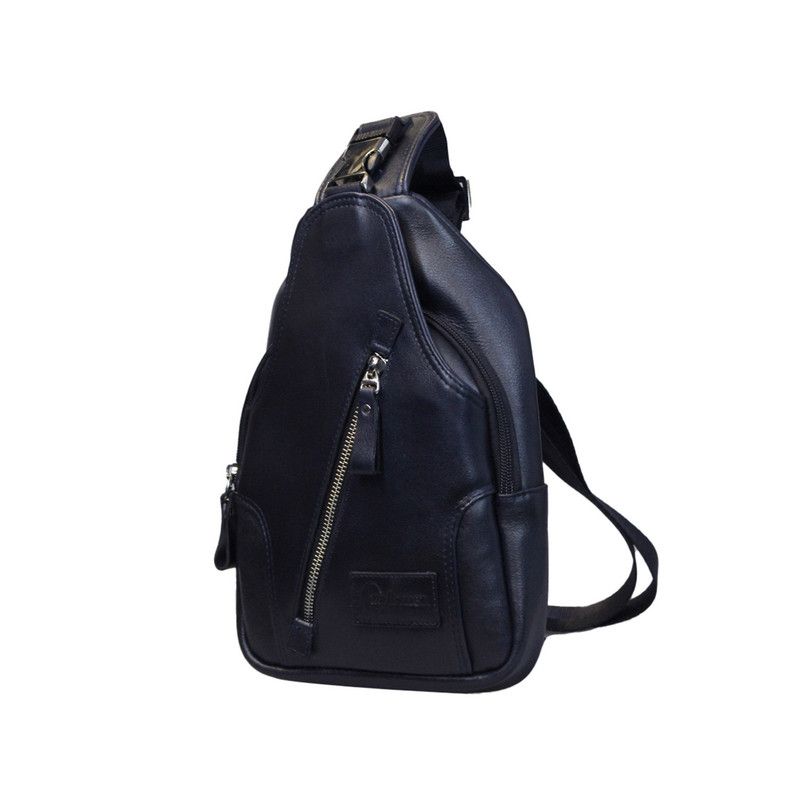 CRAFTMEN - Bolso Bandolera  100% Cuero Genuino Azul