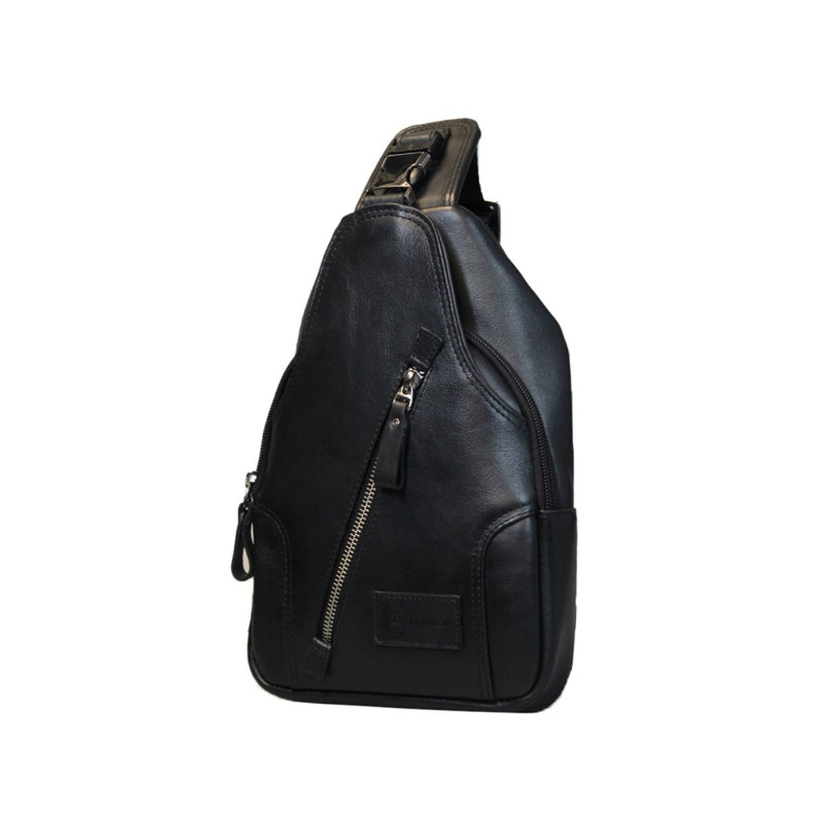 CRAFTMEN - Bolso Bandolera  100% Cuero Genuino Negro