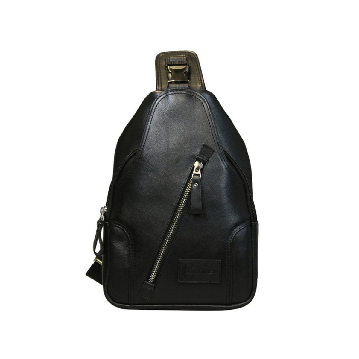 CRAFTMEN - Bolso Bandolera  100% Cuero Genuino Negro