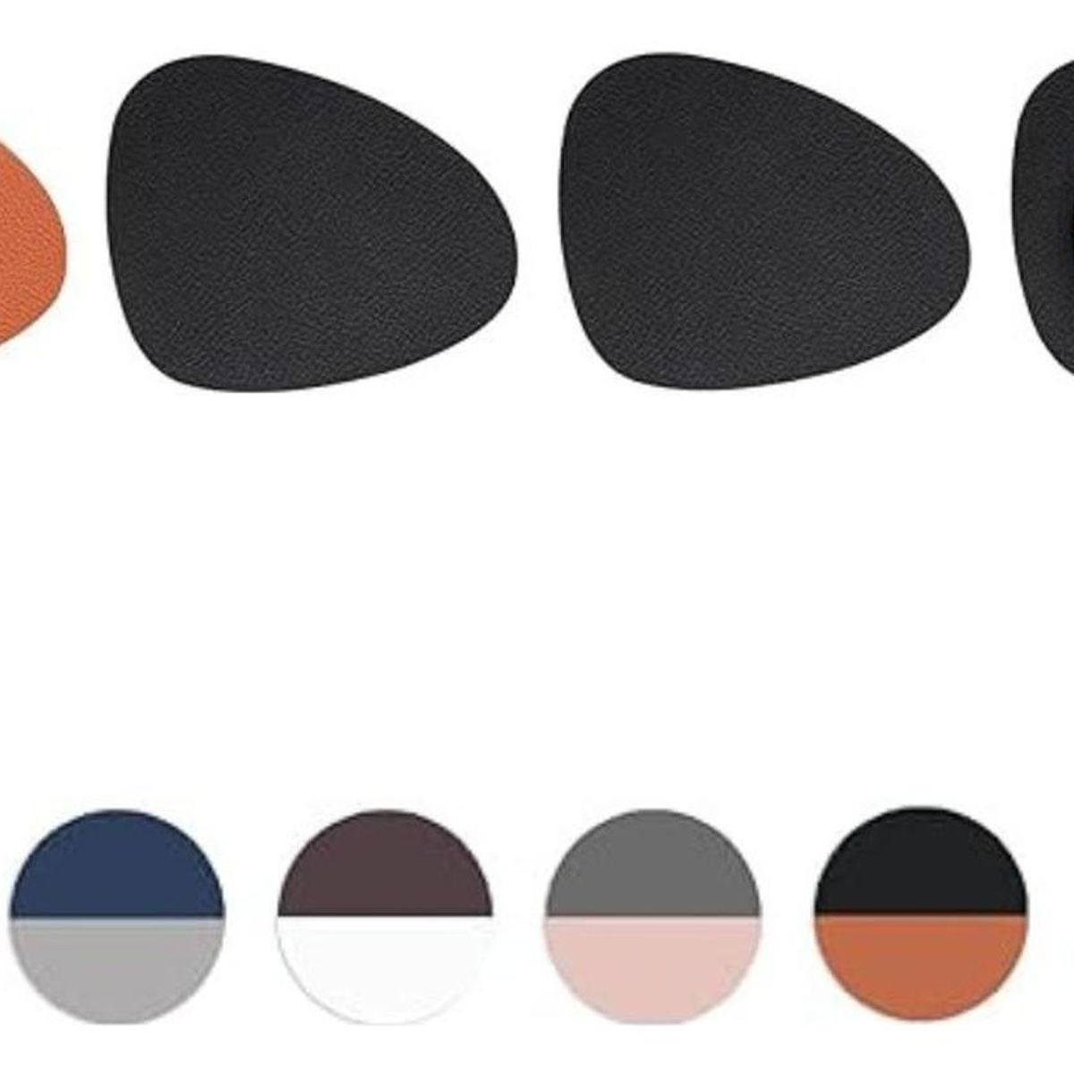 AZ AURAZEUS - Set 4 Posavasos Ecocuero Antimanchas Impermeables 2 en 1 AZ