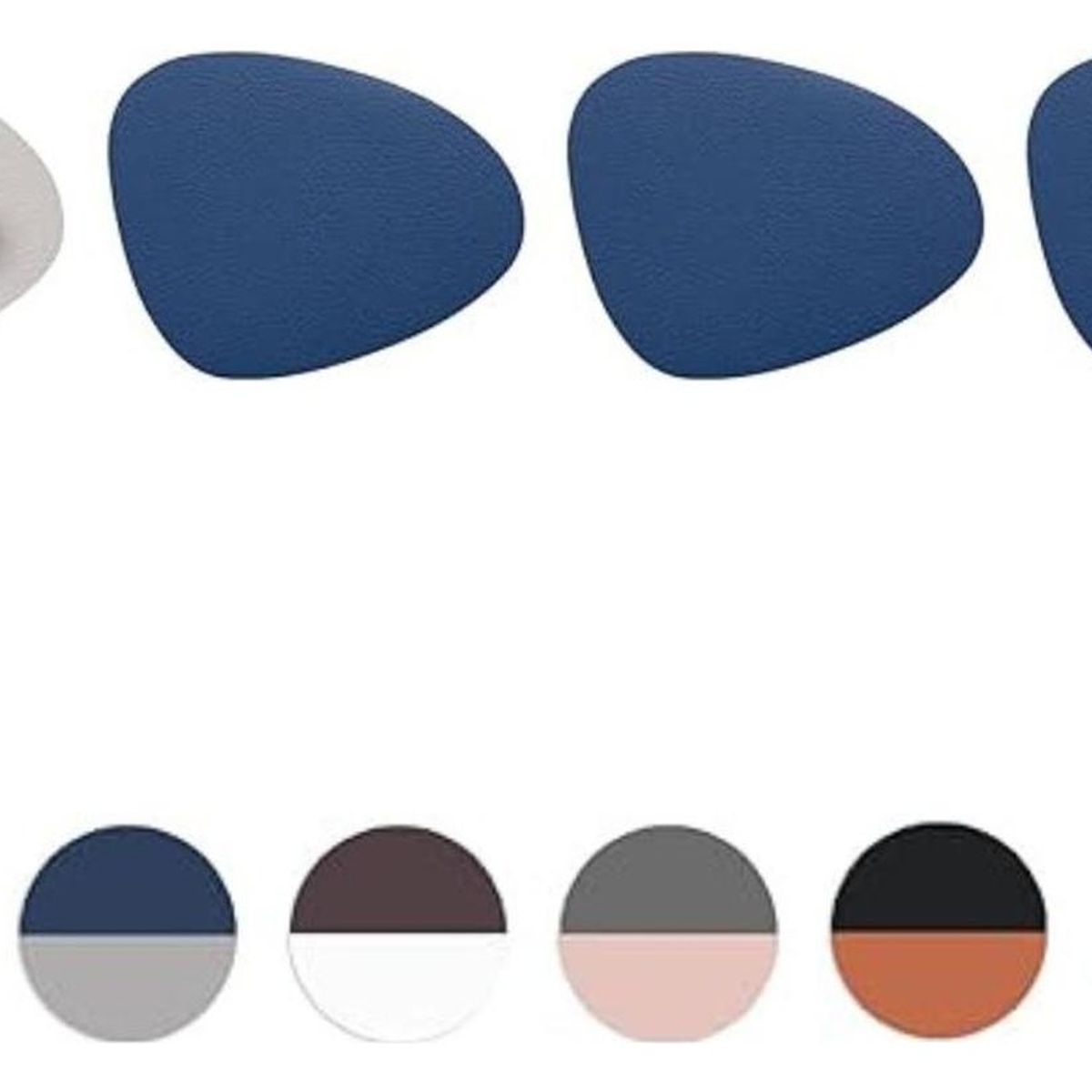 AZ AURAZEUS - Set 4 Posavasos Ecocuero Antimanchas Impermeables 2 en 1 AZ