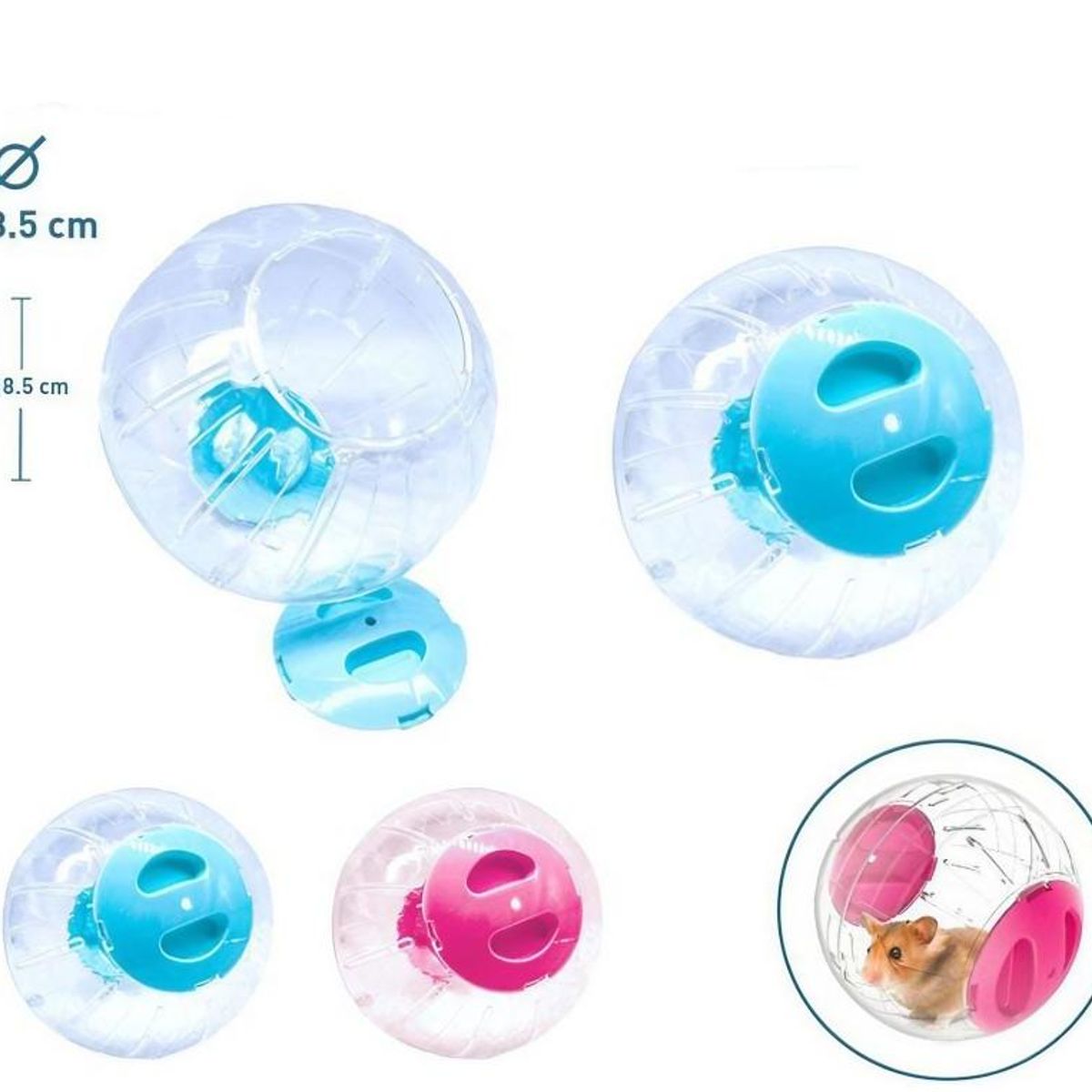 GENERICO - Rueda en Forma de Pelota Transparente para Hámster