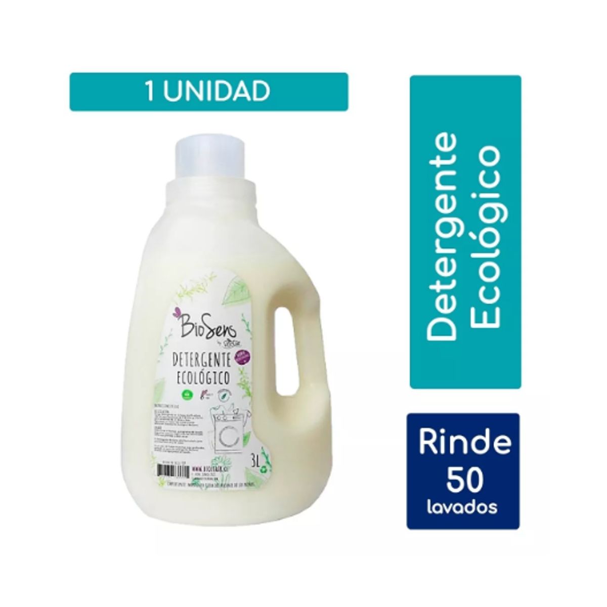 BIOSENS - Detergente Biodegradable Ecológico 3 Litros Biosens
