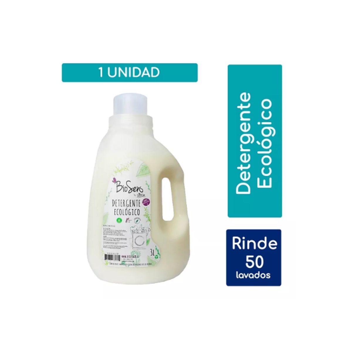 BIOSENS - Detergente Biodegradable Ecológico 3 Litros Biosens