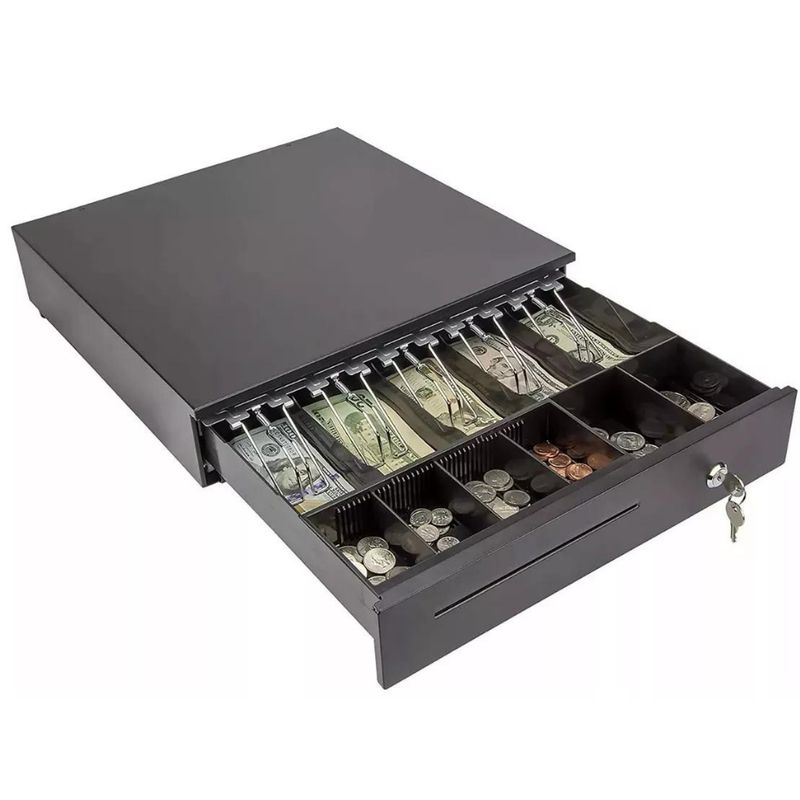 GENERICO - Caja Gaveta Dinero Electrónica 2 Llaves 5 Billetes 5 Monedas