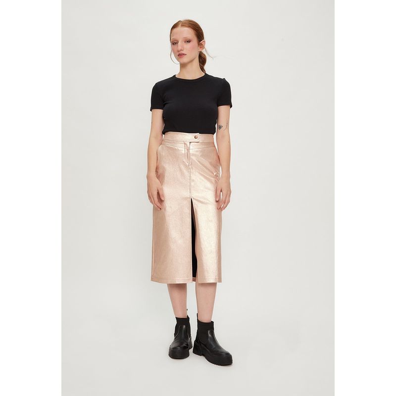 IO - Falda Larga Rose Gold Mujer Io