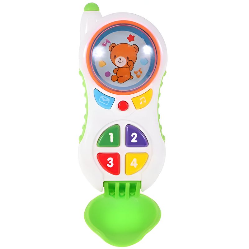 COCHOLITO KIDS - Teléfono Juguete Musical Para Bebé Interactivo Sonido Luces
