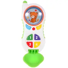 COCHOLITO KIDS - Teléfono Juguete Musical Para Bebé Interactivo Sonido Luces