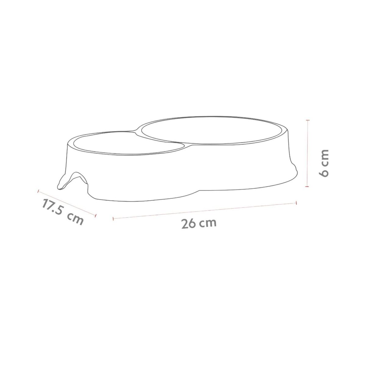 COOL PETS - Comedero Bebedero Doble Para Mascota Negro 95ML Cool Pets