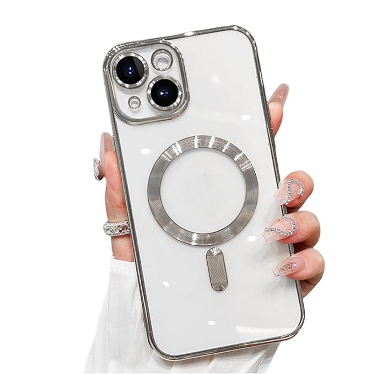 GENERICO - Carcasa Magsafe para iPhone 13 Plateado