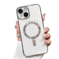 GENERICO - Carcasa Magsafe para iPhone 13 Plateado